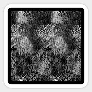 Black and White Abstract Texture Sticker